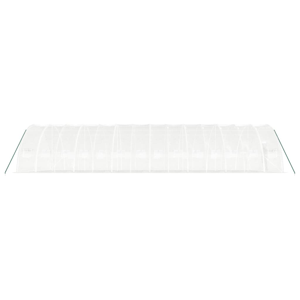 Estufa com estrutura de aço 84 m² 14x6x2,85 m branco