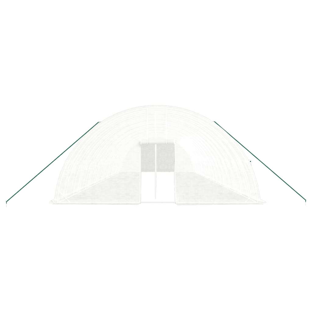 Estufa com estrutura de aço 108 m² 18x6x2,85 m branco