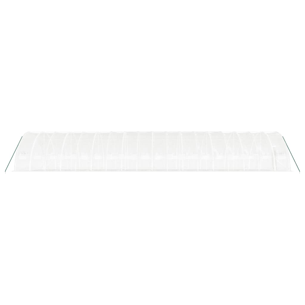 Estufa com estrutura de aço 108 m² 18x6x2,85 m branco