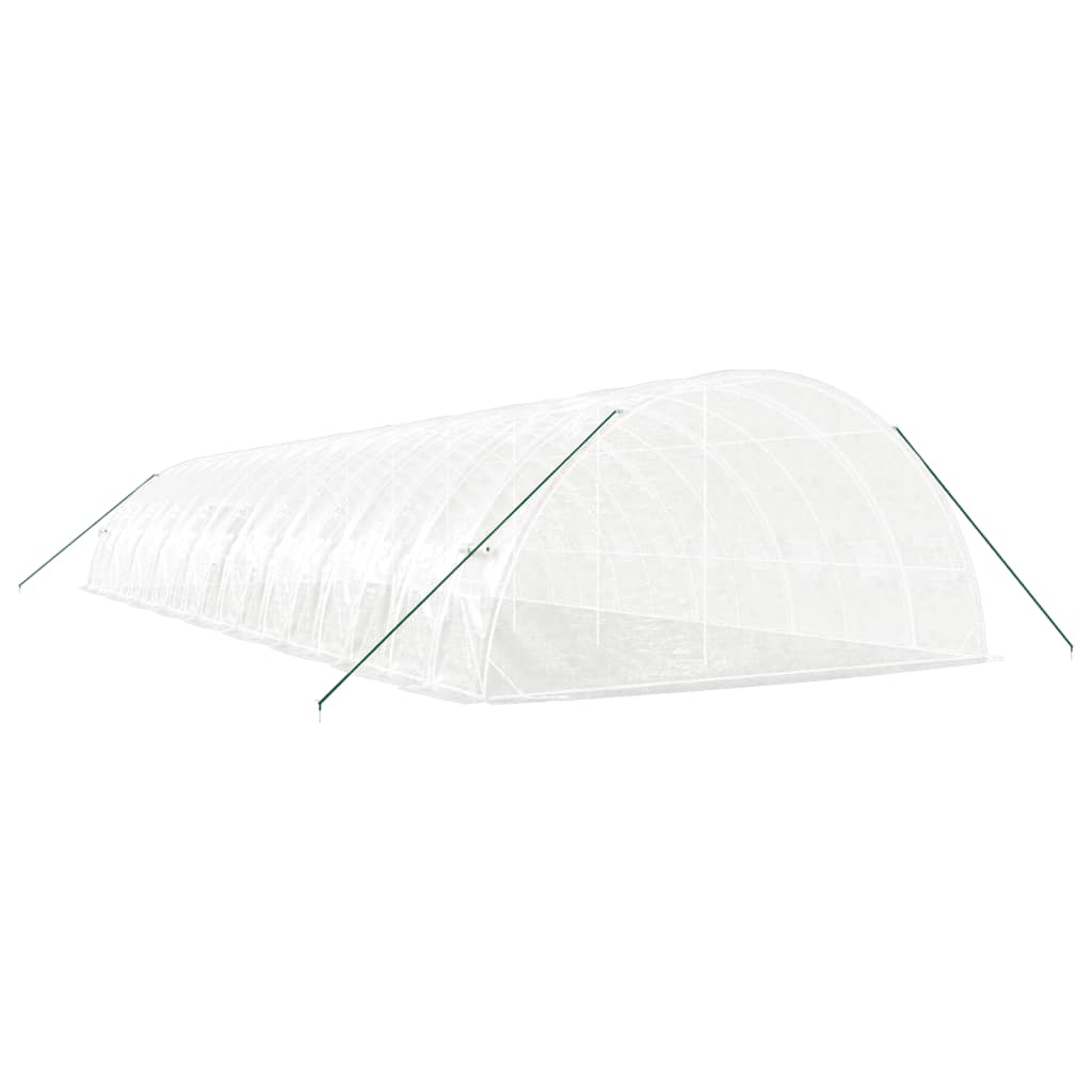 Estufa com estrutura de aço 108 m² 18x6x2,85 m branco