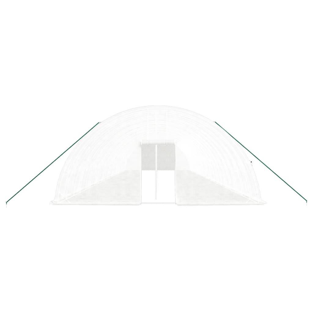 Estufa com estrutura de aço 132 m² 22x6x2,85 m branco