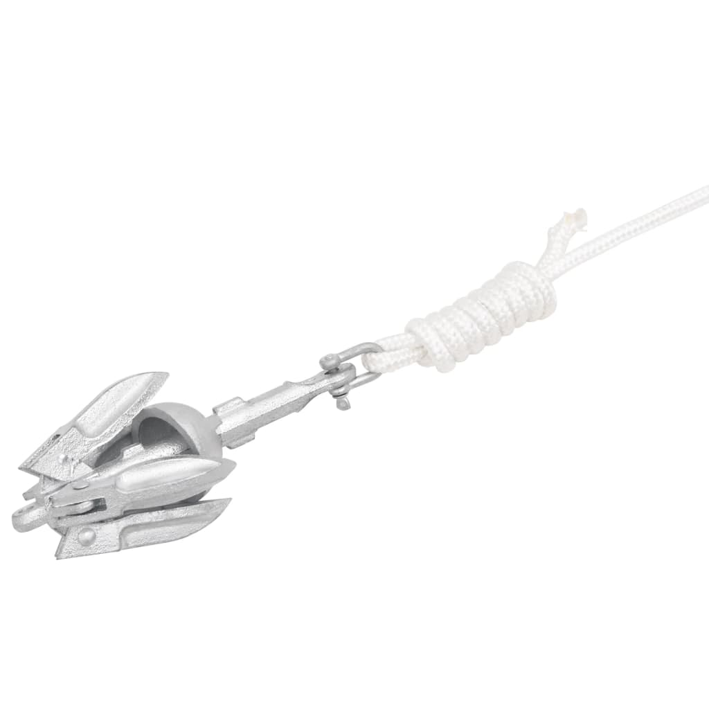 Âncora dobrável corda 0,7 kg ferro fundido galvanizado a quente
