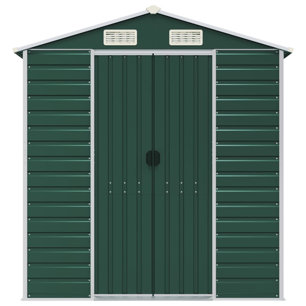 Abrigo de jardim 191x895x198 cm aço galvanizado verde
