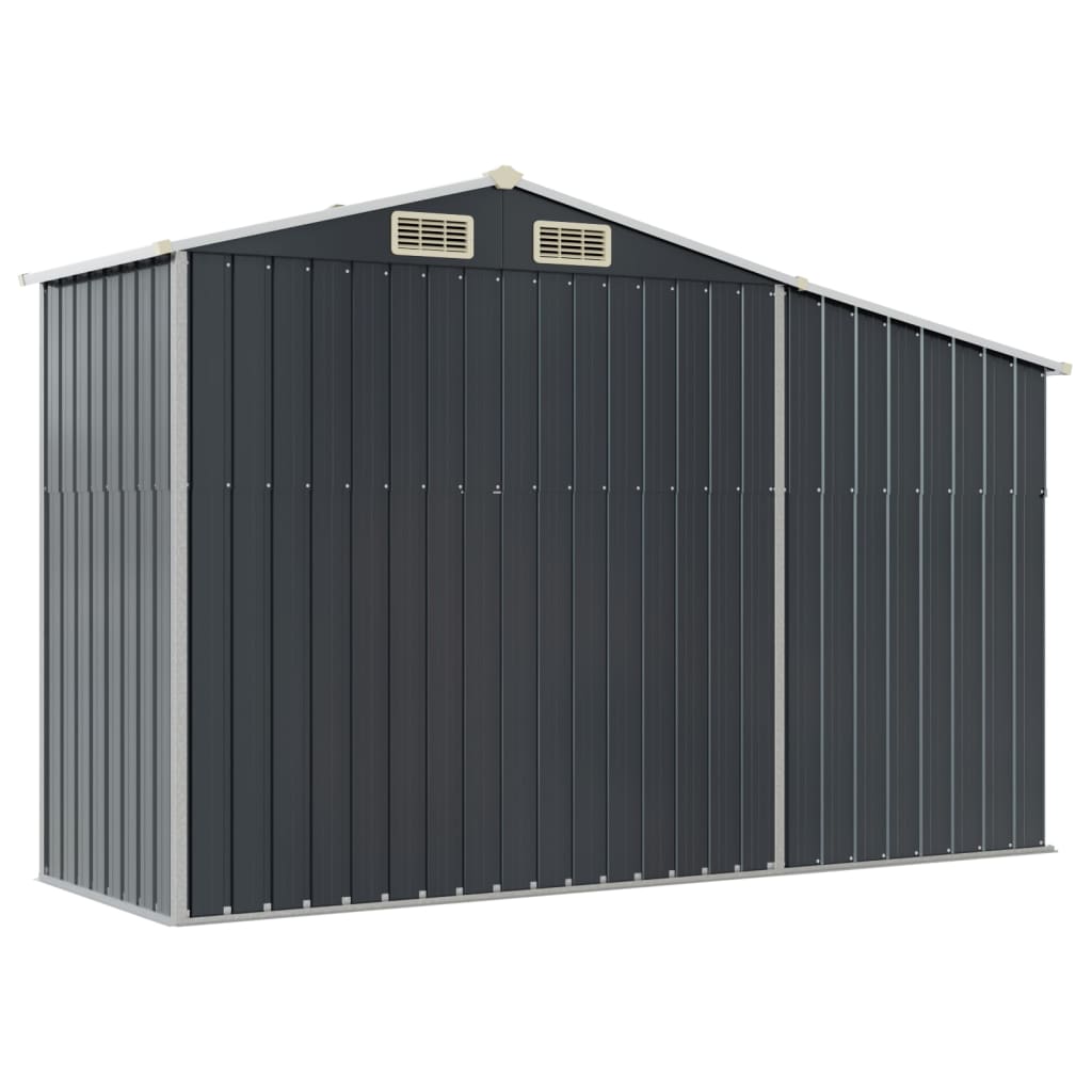 Abrigo de jardim 277x93x179 cm aço galvanizado antracite