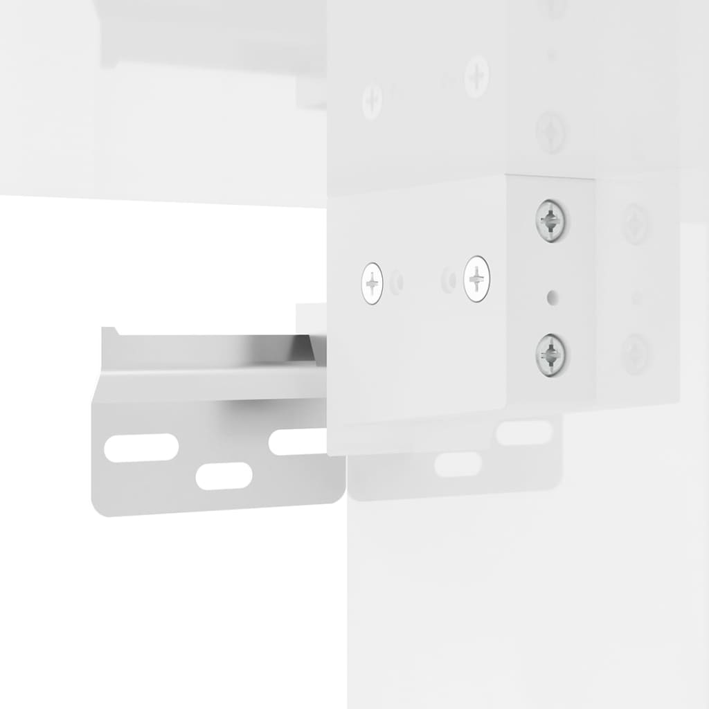 Móveis de TV de parede 2 pcs 57x34,5x40 cm branco brilhante