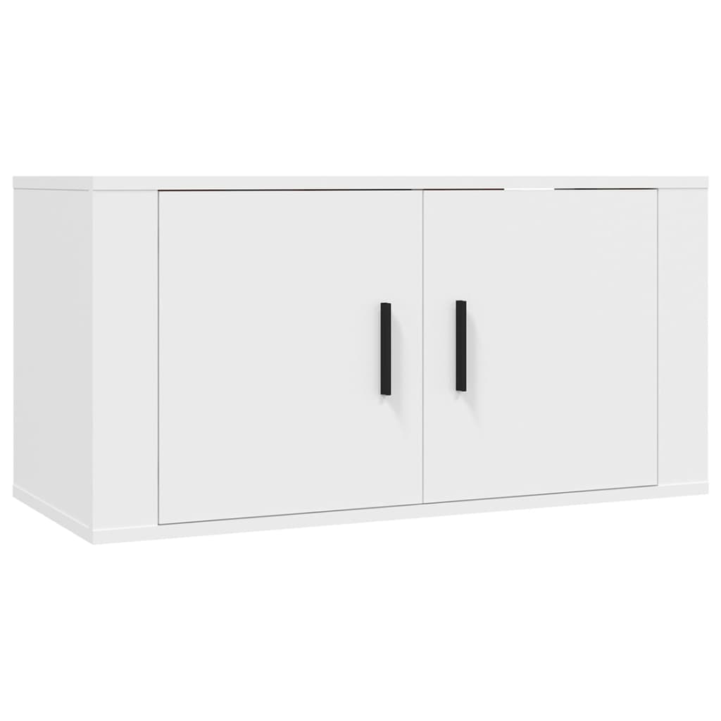 Móveis de TV de parede 2 pcs 80x34,5x40 cm branco