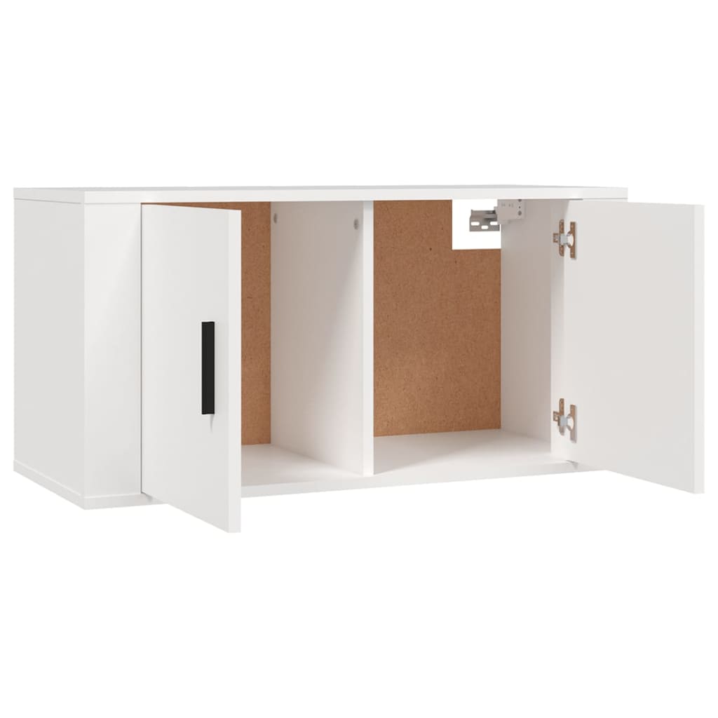 Móveis de TV de parede 2 pcs 80x34,5x40 cm branco