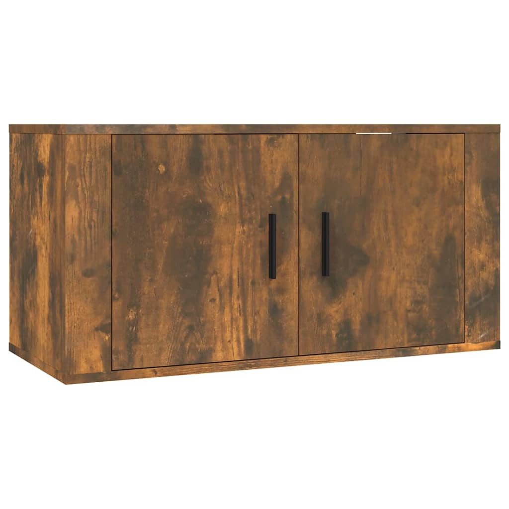 Móveis de TV de parede 3 pcs 80x34,5x40 cm carvalho fumado
