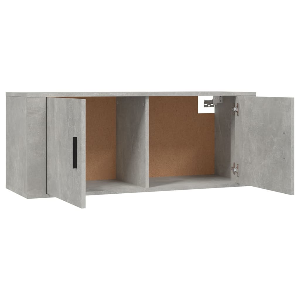 Móveis de TV de parede 3 pcs 100x34,5x40 cm cinzento cimento