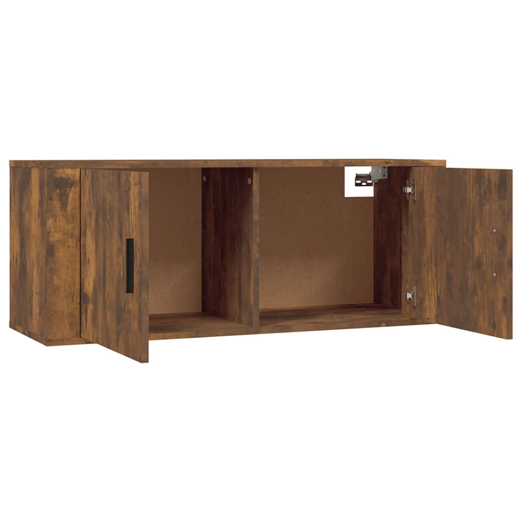 Móveis de TV de parede 3 pcs 100x34,5x40 cm carvalho fumado