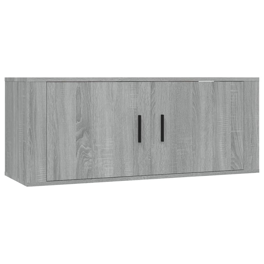 Móveis de TV de parede 3 pcs 100x34,5x40 cm cinzento sonoma