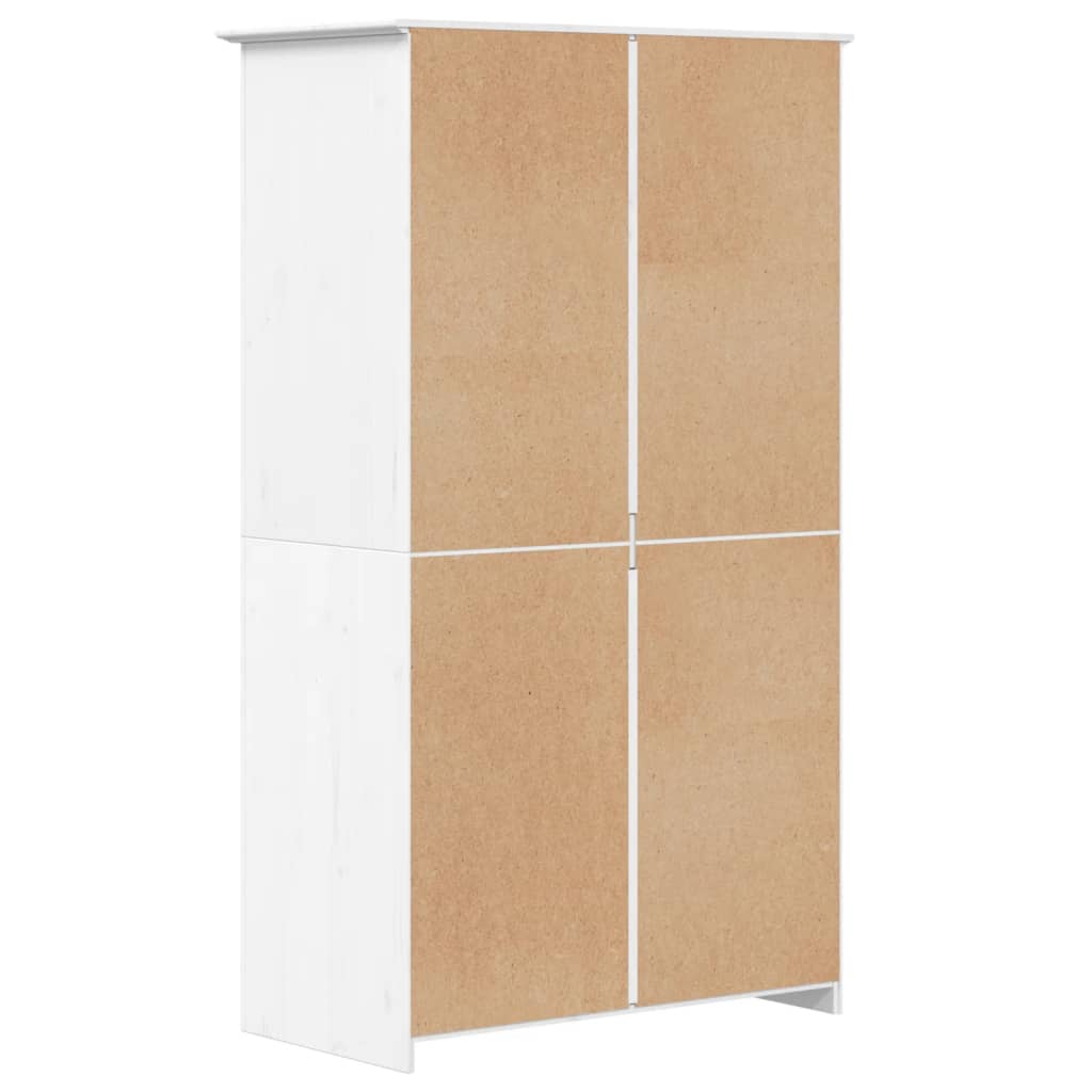 Roupeiro BODO 99x53,5x173 cm madeira de pinho maciça branco