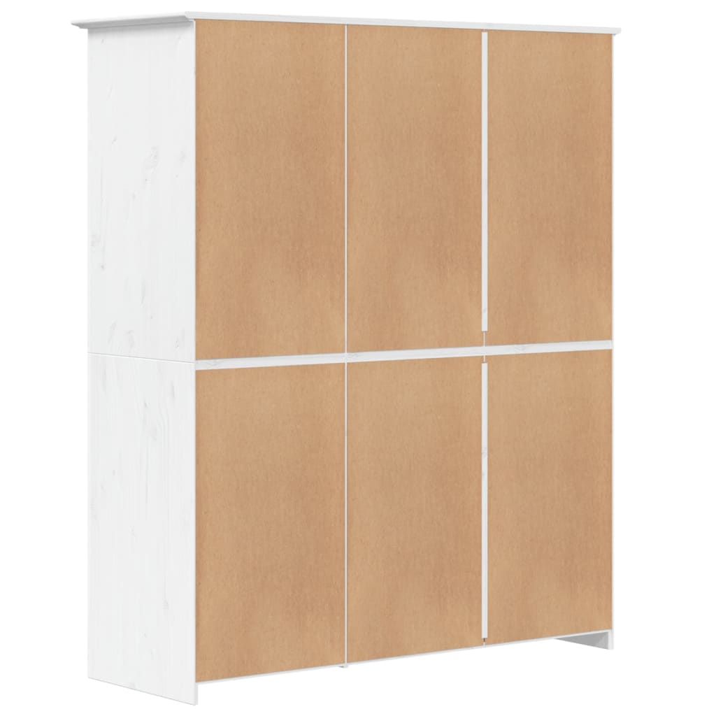 Roupeiro BODO 146x53,5x173 cm madeira de pinho maciça branco