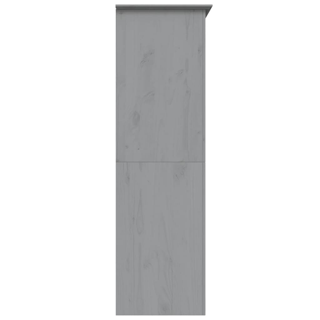 Roupeiro BODO 146x53,5x173 cm madeira de pinho maciça cinzento