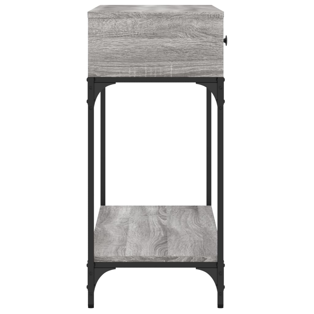 Mesa consola 100x34,5x75cm derivados de madeira cinzento sonoma
