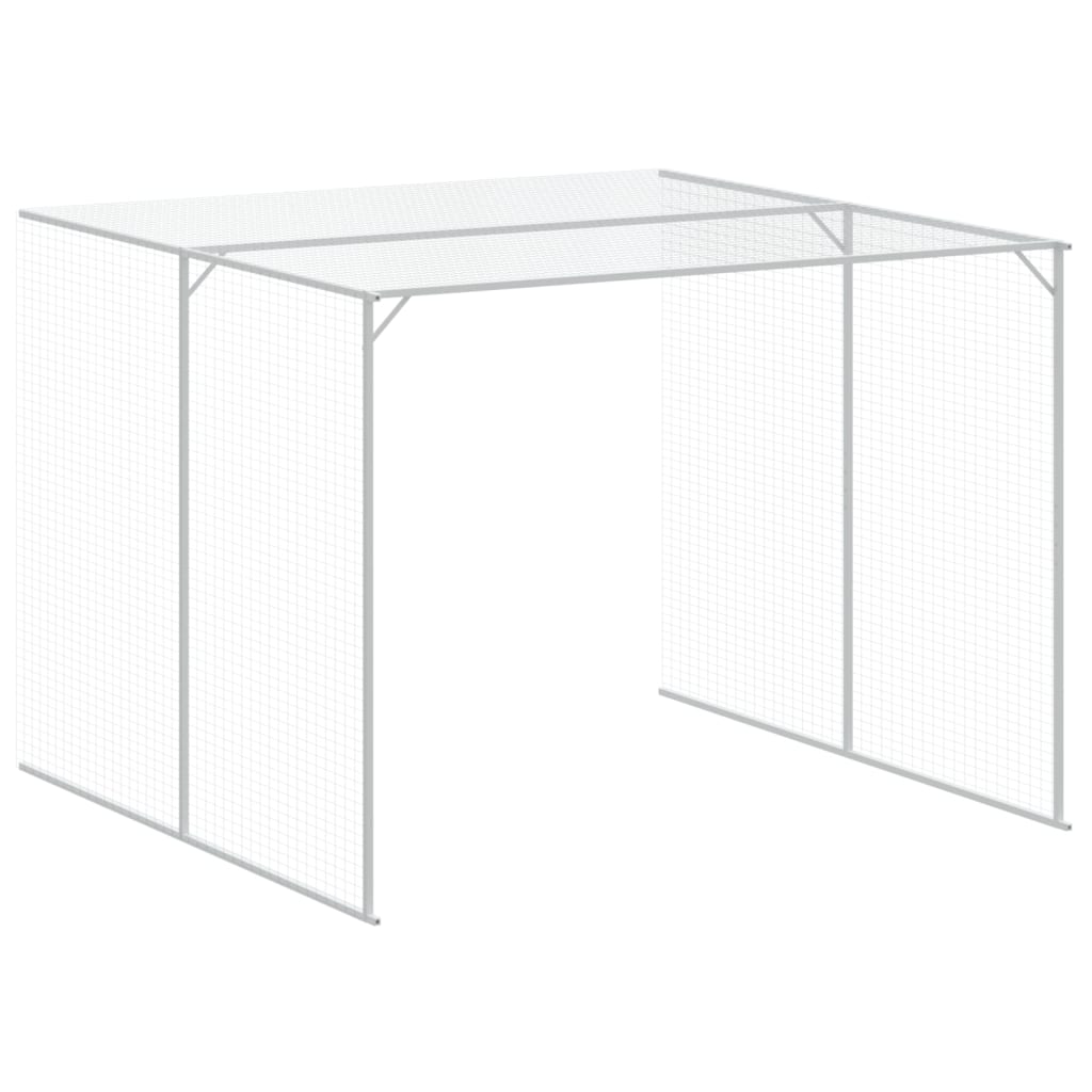 Casota p/ cães c/ parque 214x1069x181cm aço galvaniz. antracite