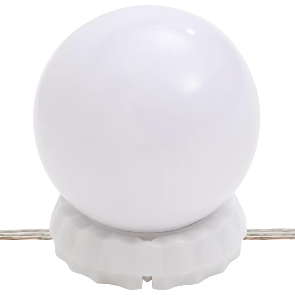 Espelho de parede oval com luzes LED 45x100 cm vidro