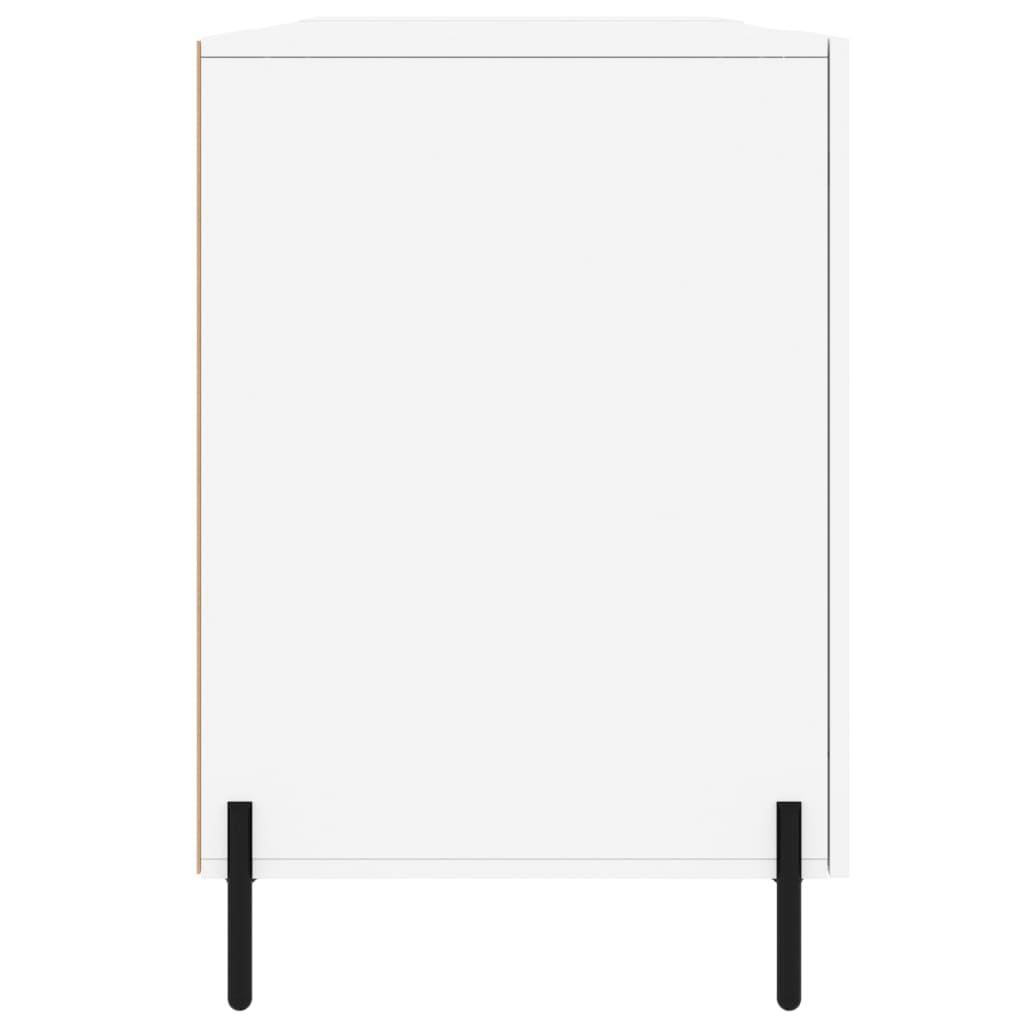 Secretária 140x50x75 cm derivados de madeira branco brilhante