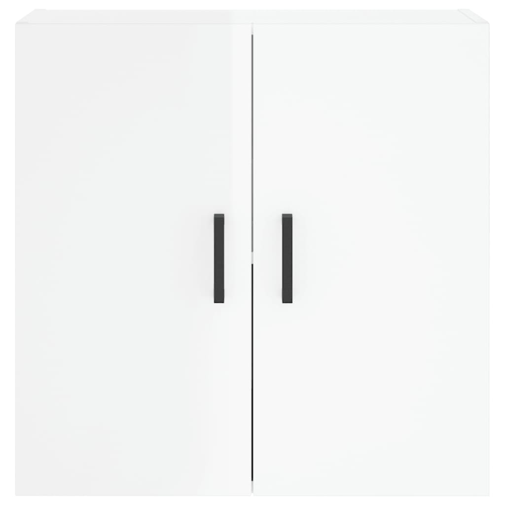 Armário de parede 60x31x60cm derivados madeira branco brilhante