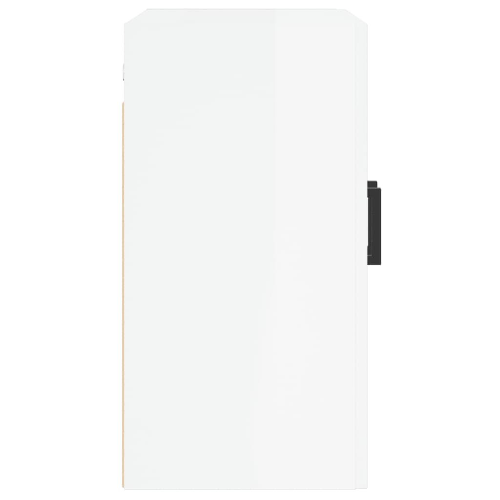 Armário de parede 60x31x60cm derivados madeira branco brilhante