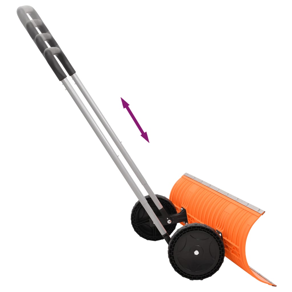 Pá de neve com pega extensível lâmina 96 cm aço laranja