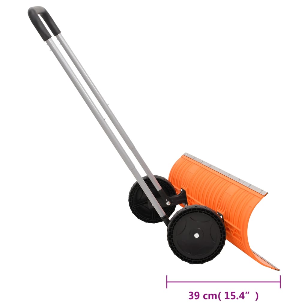 Pá de neve com pega extensível lâmina 96 cm aço laranja