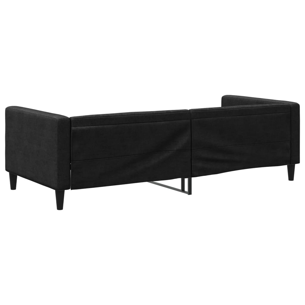 Sofá-cama 90x200 cm tecido preto