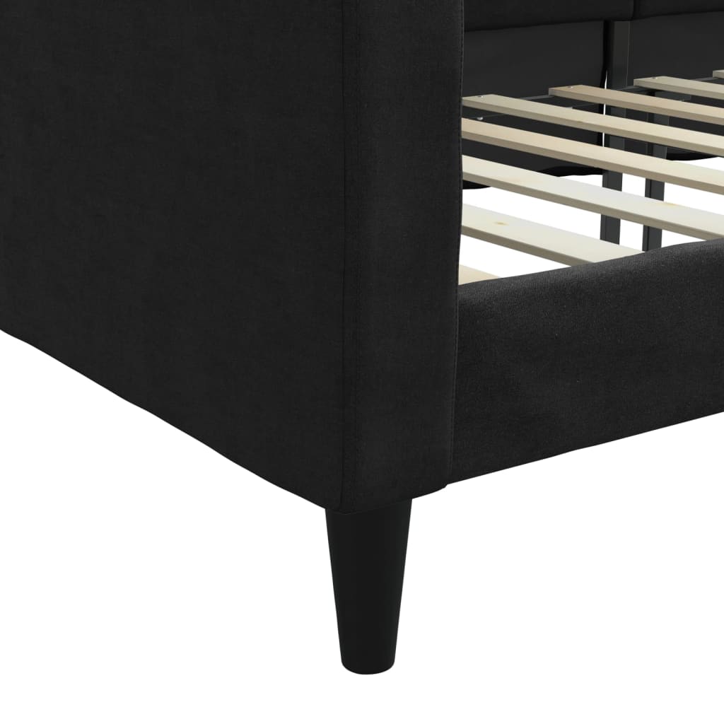 Sofá-cama 90x200 cm tecido preto