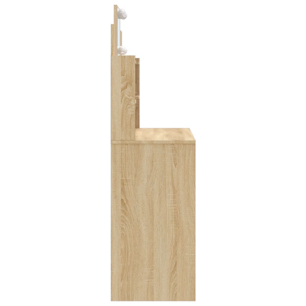 Toucador com luzes LED 96x40x142 cm carvalho sonoma