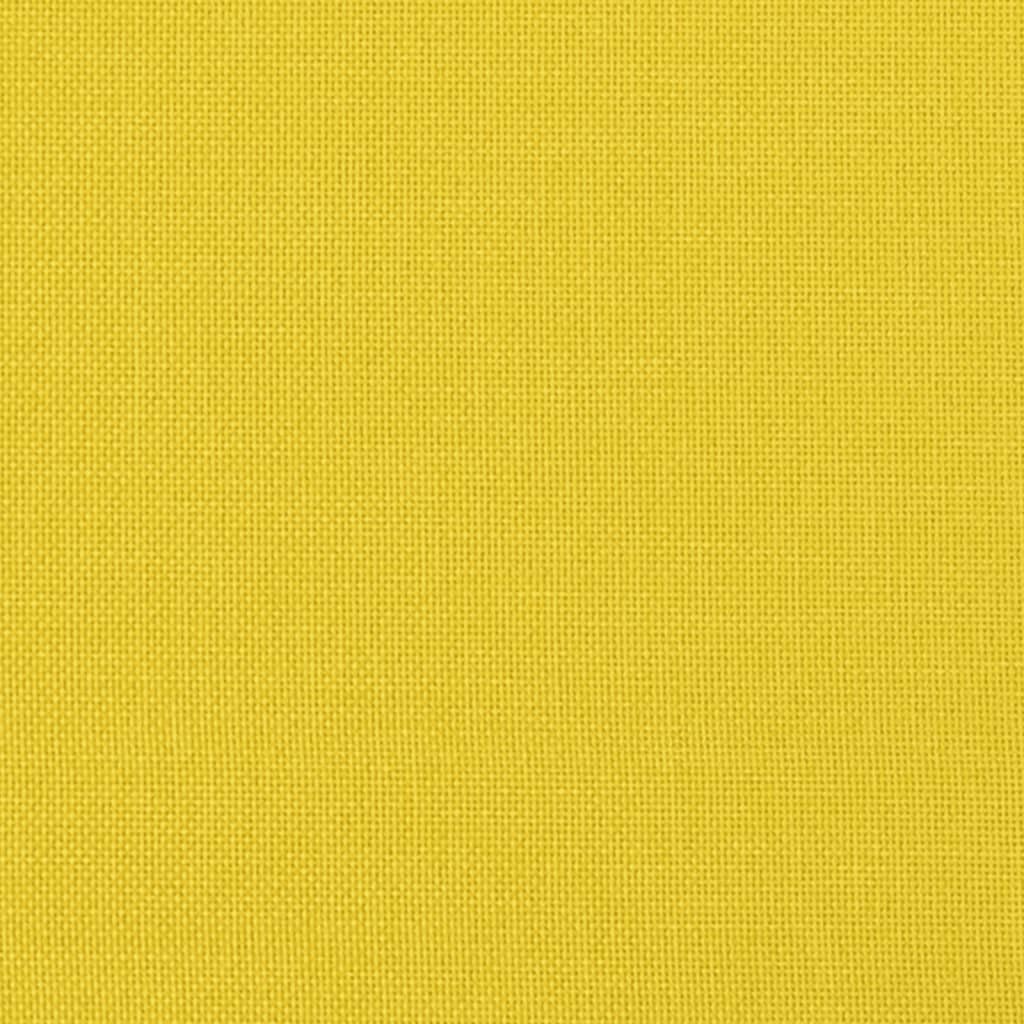 Sofá 2 lug. + almofadas decorativas 120 cm tecido amarelo-claro