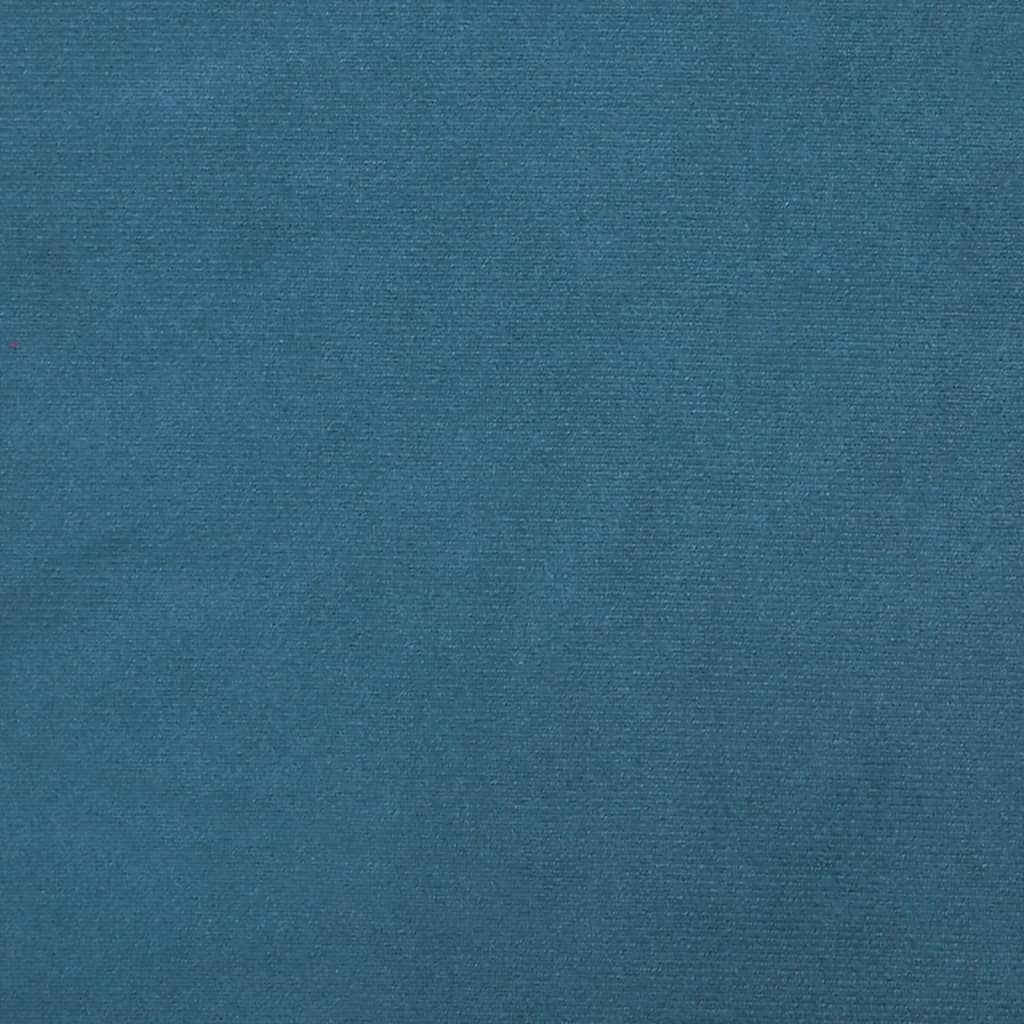 Sofá 3 lugares c/ almofadas decorativas 180 cm veludo azul