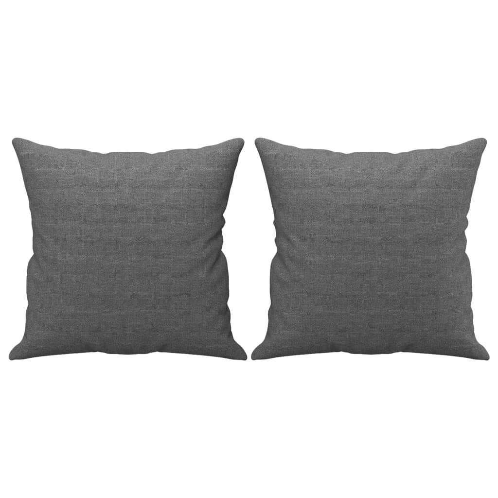 Sofá 2 lugares +almofadas decorativas 120cm tecido cinza-escuro