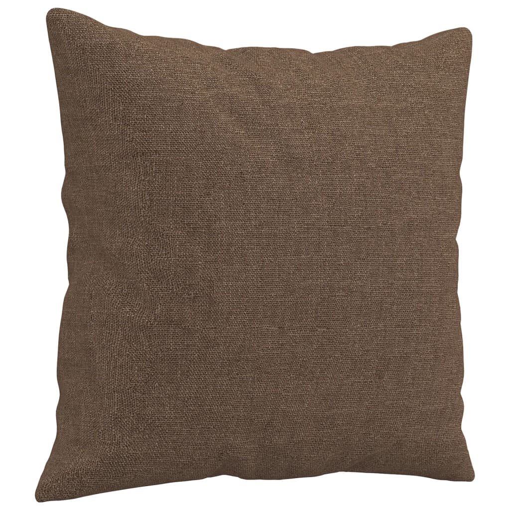Sofá 2 lugares + almofadas decorativas 120 cm tecido castanho