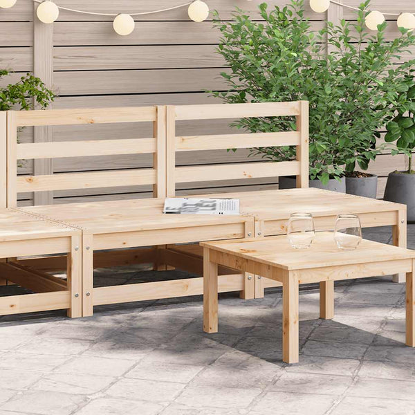 Sofás sem Apoio p/ Braços para Jardim - 2 pcs - 70x70x67 cm - Pinho Maciço