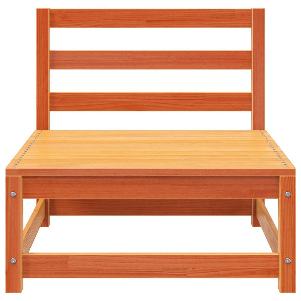 Sofás sem braços para jardim 2 pcs pinho maciço castanho-mel