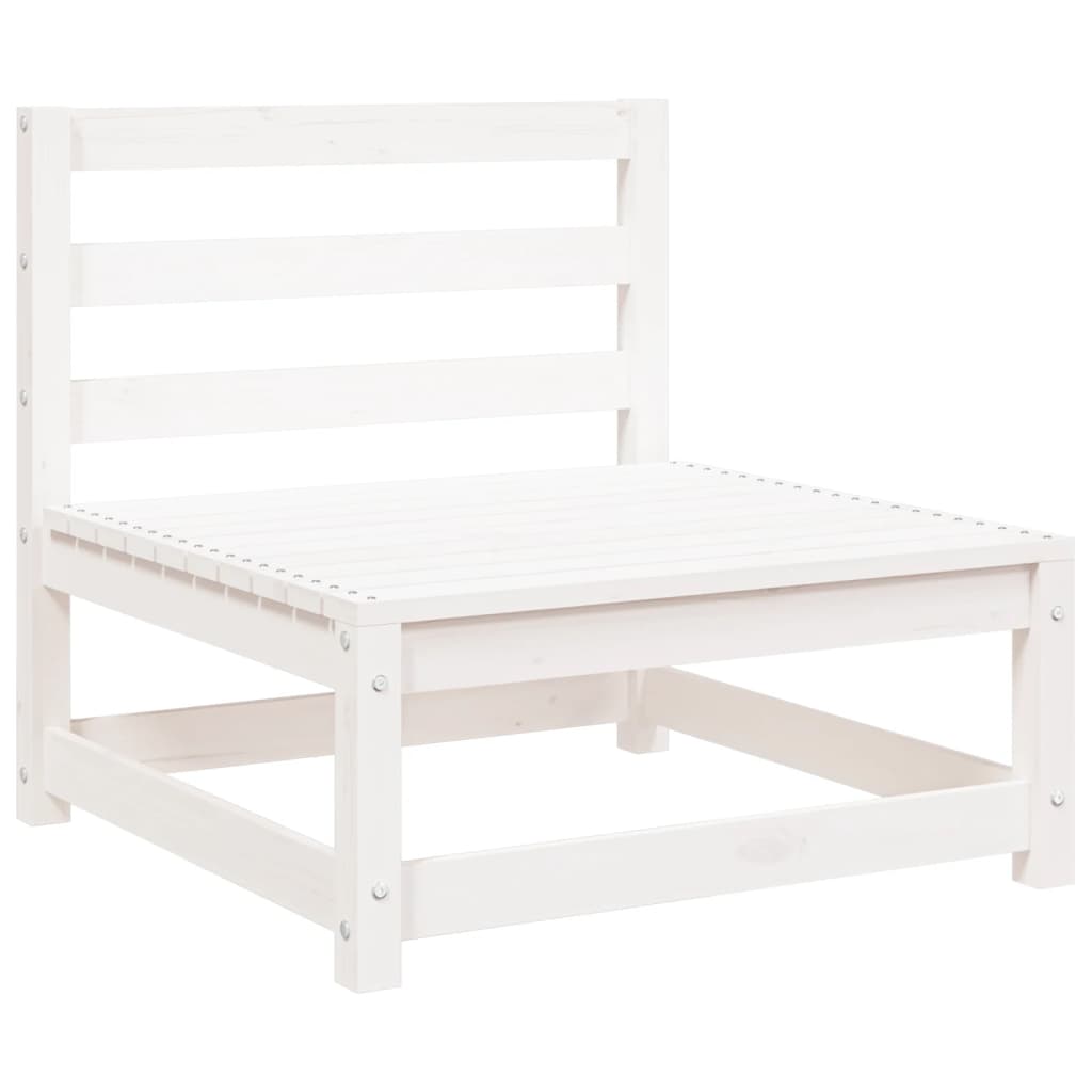 Sofás sem braços p/ jardim 3 pcs 70x70x67cm pinho maciço branco