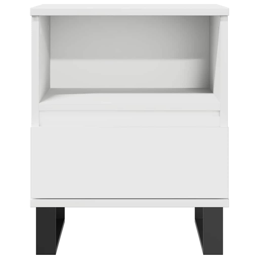 Mesas de cabeceira 2pcs 40x35x50 cm derivados de madeira branco