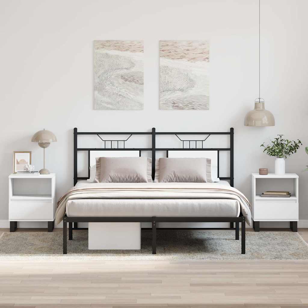 Mesas de cabeceira 2pcs 40x35x50 cm derivados de madeira branco