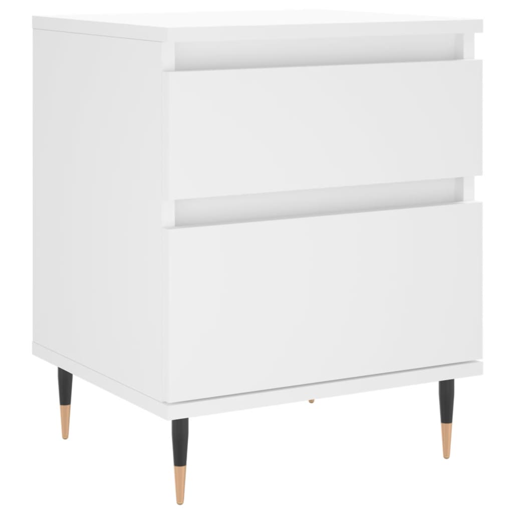 Mesas de cabeceira 2pcs 40x35x50 cm derivados de madeira branco