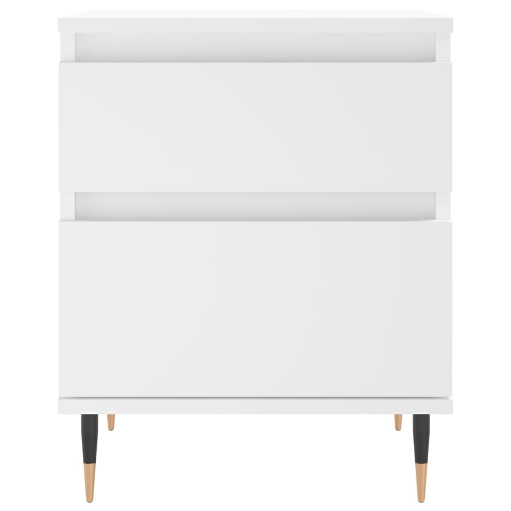 Mesas de cabeceira 2pcs 40x35x50 cm derivados de madeira branco