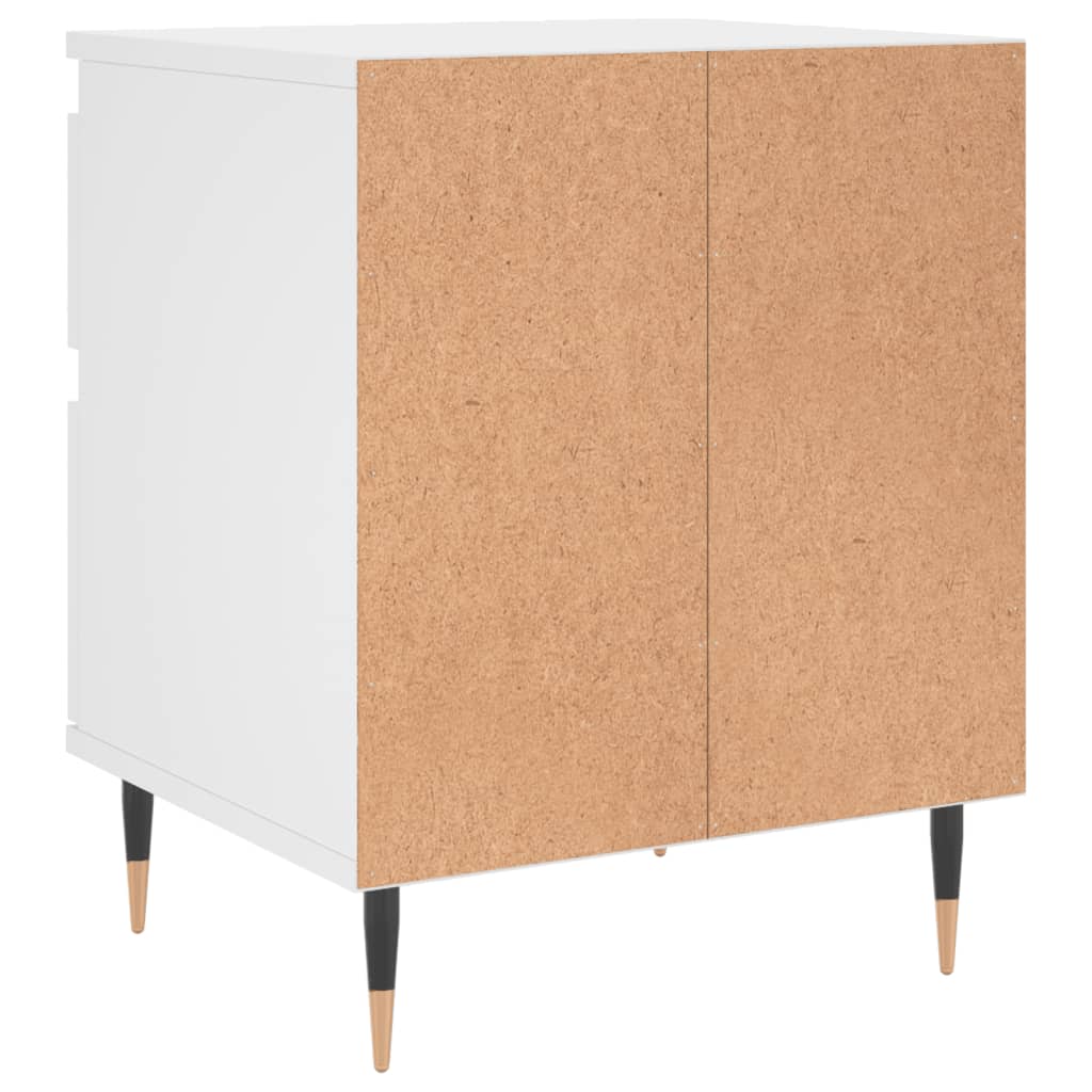 Mesas de cabeceira 2pcs 40x35x50 cm derivados de madeira branco