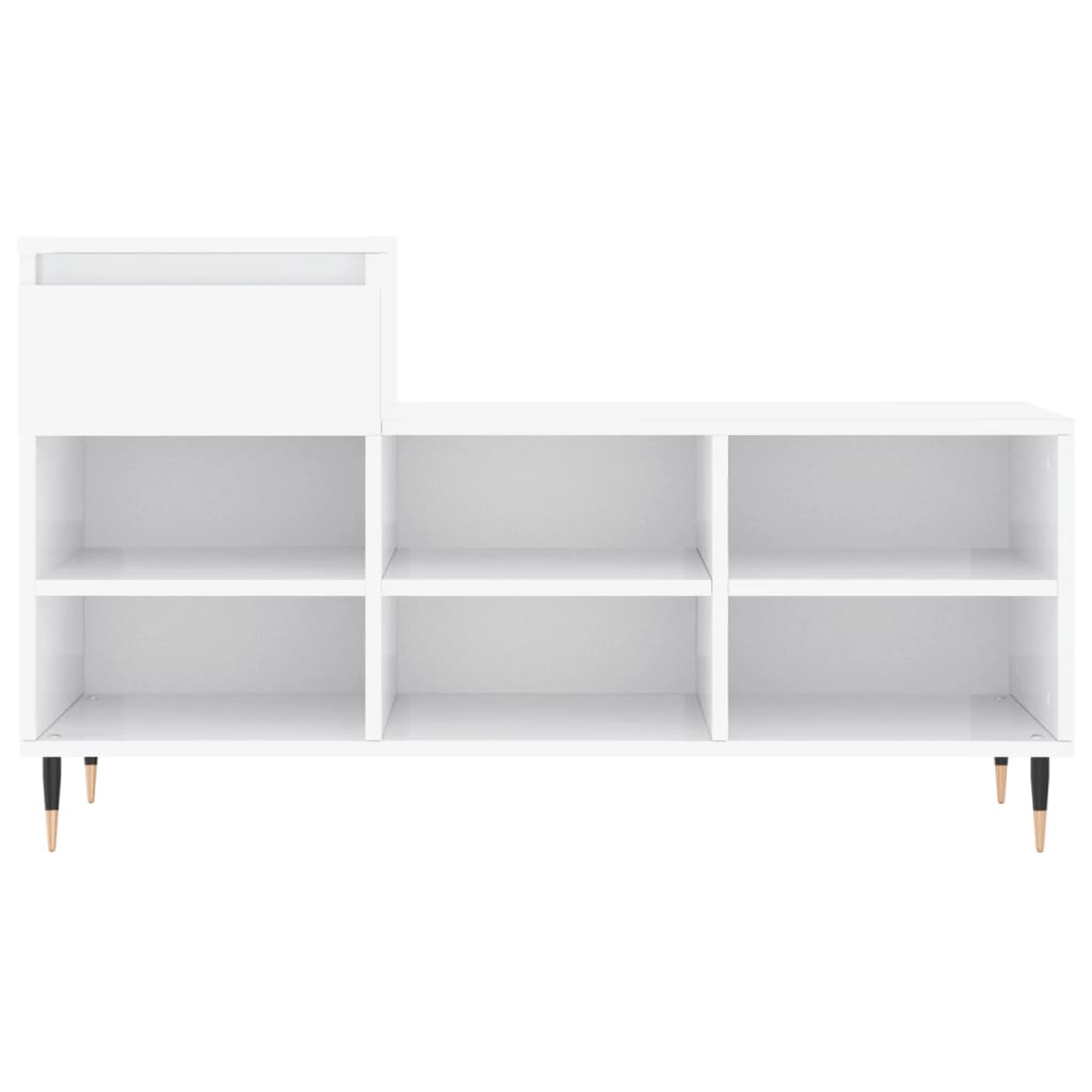 Sapateira 102x36x60 cm derivados de madeira branco brilhante