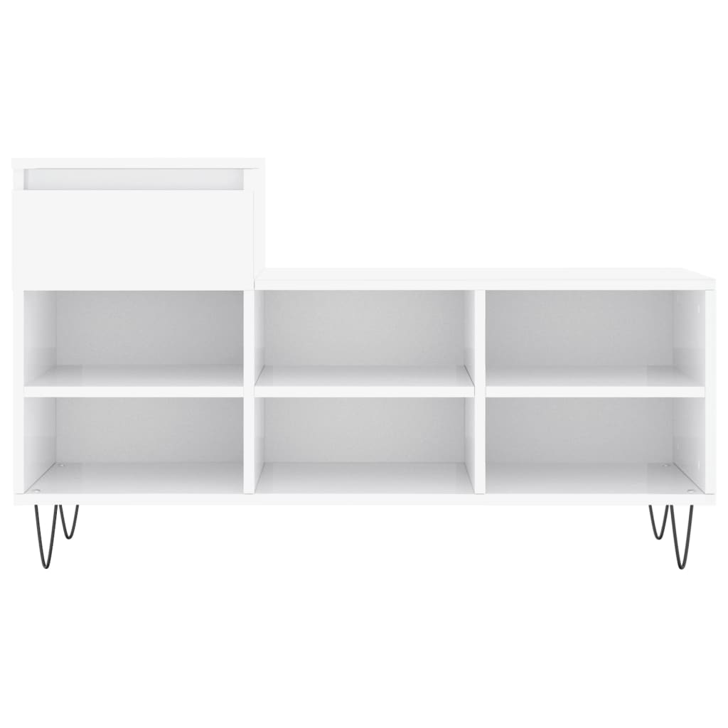 Sapateira 102x36x60 cm derivados de madeira branco brilhante