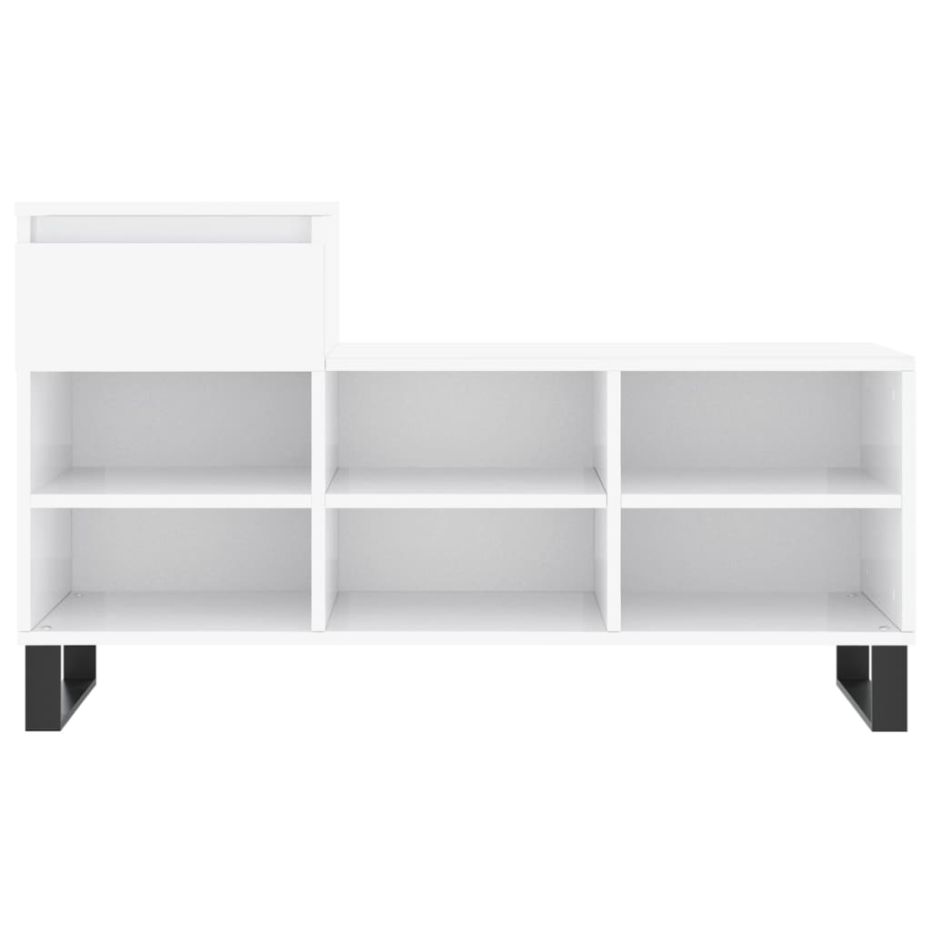 Sapateira 102x36x60 cm derivados de madeira branco brilhante