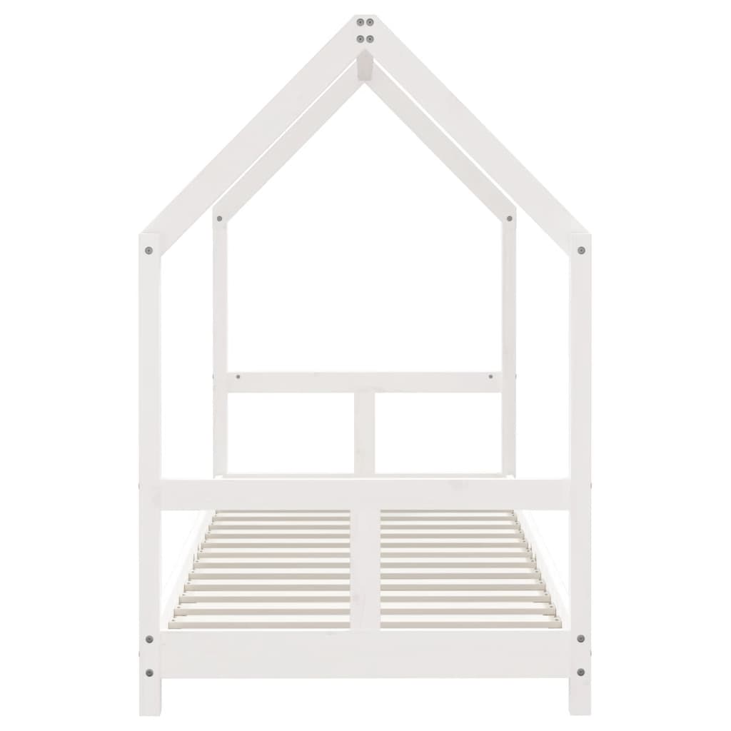 Estrutura de cama infantil 80x200 cm pinho maciço branco