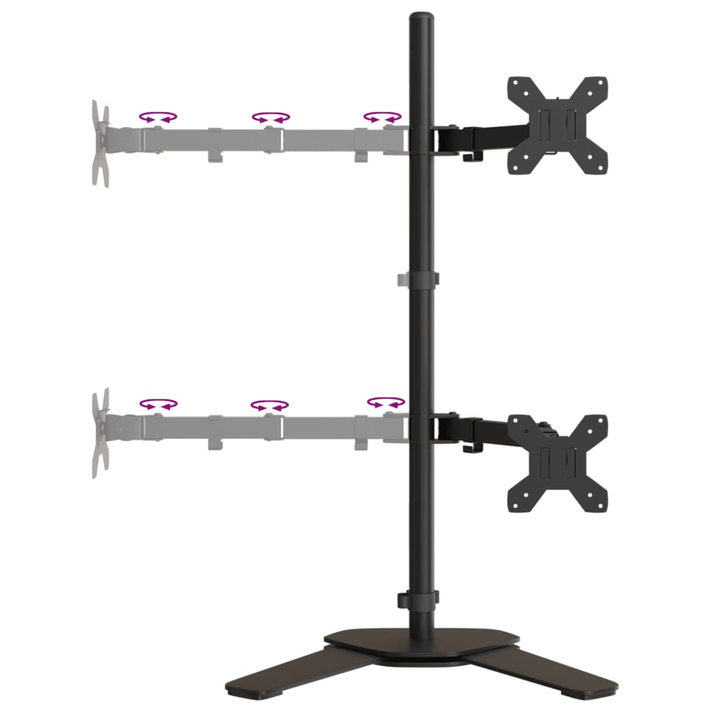 Suporte para monitor VESA 75/100 mm aço preto
