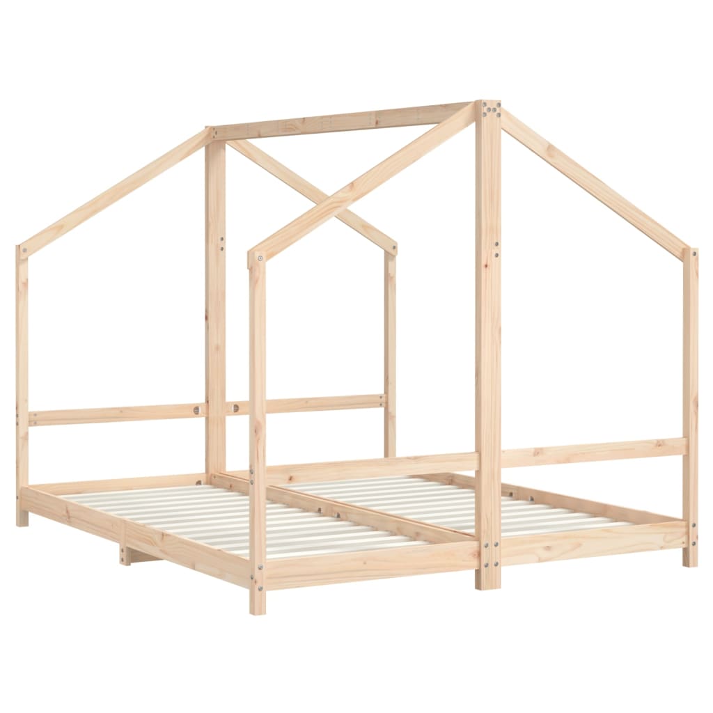 Estrutura de cama infantil 2x(80x200) cm pinho maciço