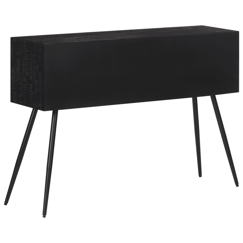 Mesa consola com gavetas 116x30x76 cm teca recuperada maciça