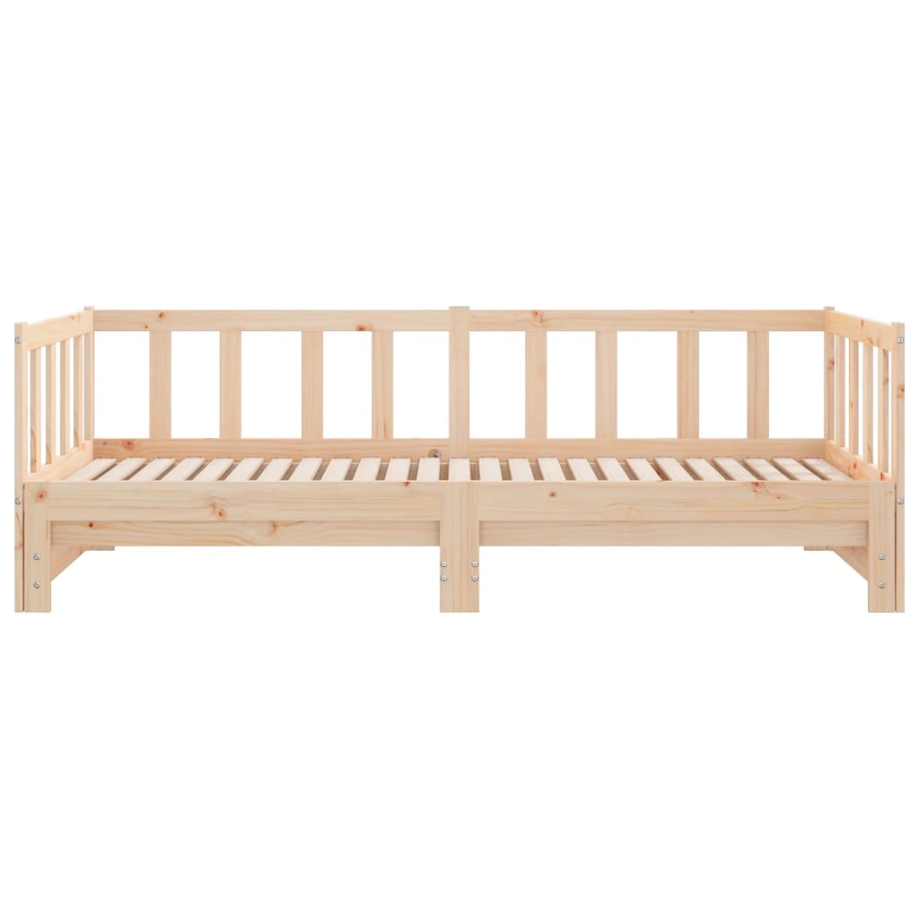 Sofá-cama com gavetão 90x200 cm madeira de pinho maciça