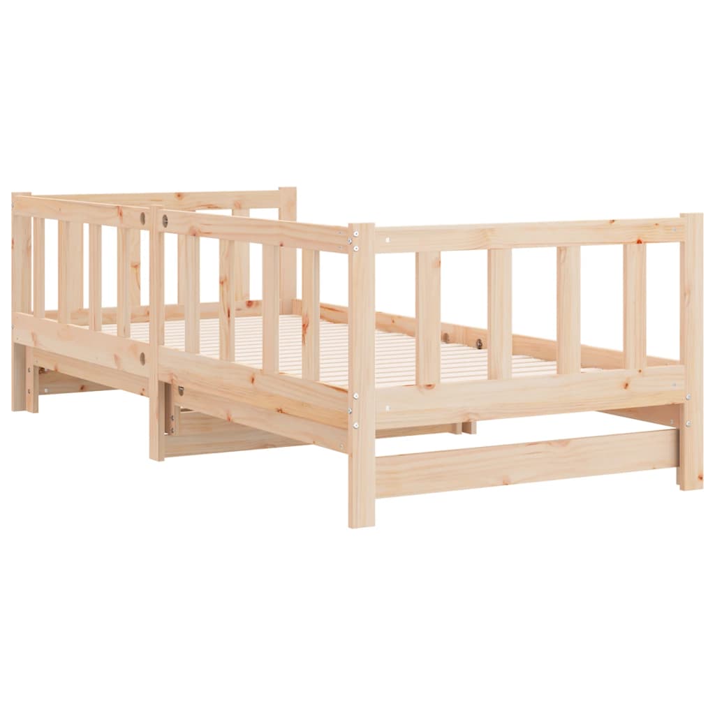 Sofá-cama com gavetão 90x200 cm madeira de pinho maciça